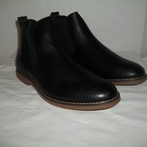 New Mika Lotti Mens Chelsea Boot-Black-Size 9.5